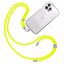 📱 TBOC Band Handykette Schlüsselband Kette Handyschnur Zum Aufhängen Nacken Umhängen Universal - Gelbes Fluor