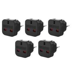UK auf EU Reisestecker Adapter - Schwarz ⚡️🔌