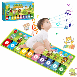 Baby Spielzeug ab 1 Jahr - Tanzmatte Klaviermatte mit 8 Tieren 🎹