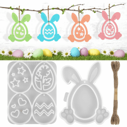 🐰🌼 JIANGZHIB 2 Stück Silikonform Ostern - Osterhase & Herz 🌸🎨