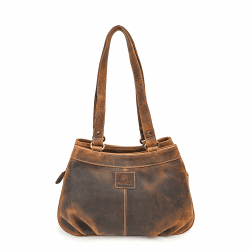 👜 ALMADIH echt Ledertasche Damen mit 3 Hauptfächer | Schultertasche JANA braun Vintage - Mittelgroße Damentasche Handtasche Umhängetasche Henkeltasche Damen Tasche für Business & Freizeit Jana Bv