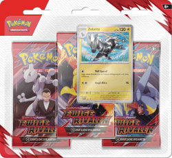 Pokémon-Sammelkartenspiel: 3er-Pack-Blister Karmesin & Purpur – Ewige Rivalen: Zebritz
