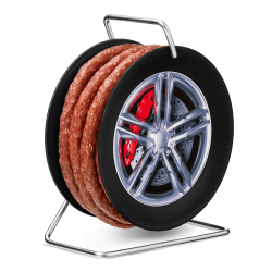 🌭🎁 WURSTBARON® Wurstfelge - Snack Wurst Mini-Kabeltrommel auf Felge 🎉🎈