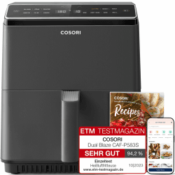 COSORI Heißluftfritteuse XXL, Dual Blaze, 6,4 L(1.8kg) Wifi verbunden 🌟