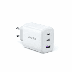 UGREEN USB C Ladegerät 65W 3-Port USB-C Netzteil PPS Schnellladegerät PD Charger 60W - Weiß