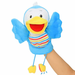 Hopearl Plüsch Vogel Handpuppe mit offenem beweglichem Mund für fantasievolles Spiel 🐦