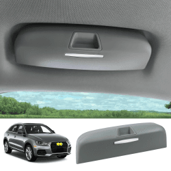 🕶️ SKTU Auto Brillenetui kompatibel mit Audi A3 A4 A5 A6 C7 Q3 Q5 Q7 Sonnenbrillenhalter Brillen Aufbewahrungsbox ABS-Material Grau 🚗