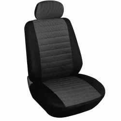 WOLTU Sitzbezug für Auto Einzelsitzbezug Vordere Schonbezug Autoauflage Schoner, 1er Set, Schwarz/Grau 🏎️