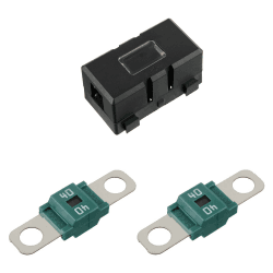 🔒🔌 SIGANDG Midi Sicherunghalter und 2 Stück Midi Hochstromsicherung Schraubsicherung 40A für Autos, LKWs, Fahrzeuge, Midi Sicherung 40 Ampere