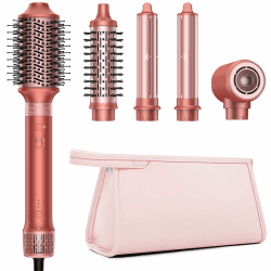 HITTIONA 5 in 1 Hairstyler, High Speed Ionen Föhn, Multi Airstyler - Rose Rot