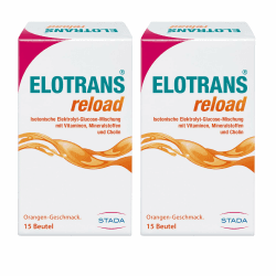 🔋 ELOTRANS Reload - Isotonische Elektrolyt-Glucose-Mischung 🍊 2 x 15 Beutel Big Pack Orange