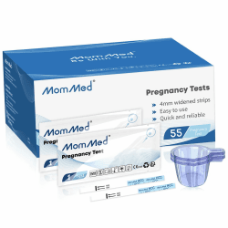 MOMMED Schwangerschaftstest (HCG55) | 55 Stück Frühtest Teststreifen mit Bonus 🤰