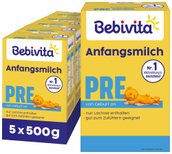 🍼👶 Bebivita PRE Anfangsmilch (5 x 500g) - Spezialangebot! 🎉