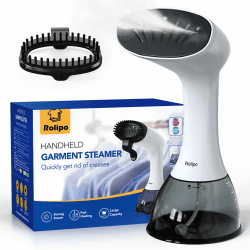 👔🌟 Rolipo Dampfglätter 1640W, 400ML Steamer 🚿 Faltenentferner - Ideal für Zuhause, Büro & Reisen