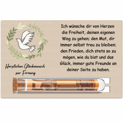 🎁 Otuuz Geldgeschenk zur Firmung Geschenke für Mädchen Jungen Reagenzglas Holz Firmung Karte Geldgeschenk aus Holz Geldgeschenke Geldverpackung 14 x 9 cm Colombe Firmung 🕊️