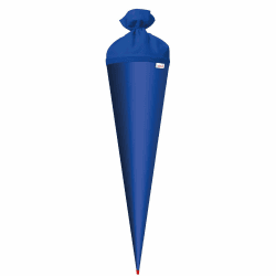 🎨 ROTH Bastelschultüte 70cm ultramarinblau blau rund - Schultüte mit Stabiler Rot(h)-Spitze mit Filz-Verschluss