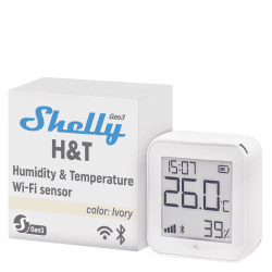 Shelly H&T Gen3 Elfenbein 🌡️| WLAN Smart Temperatur- und Feuchtigkeitssensor