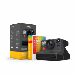 📸 Polaroid Everything Box Now Gen 2 Sofortbildkamera - Schwarz Schwarz Kamera + Filmpaket 🎞️
