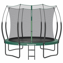🌿🌟 SONGMICS Federloses Trampolin Ø 305 cm - Sicher & Geräuscharm - Dschungelgrün 🌟🌿
