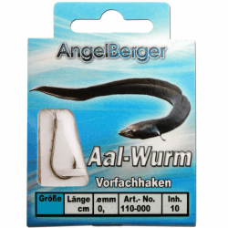 🎣 Angel Berger Vorfachhaken gebundene Haken Aal/Wurm Gr.4 0.35mm 🐟