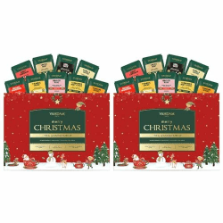 🎄 VAHDAM, Frohe Weihnachten - Tee Geschenkset (9 Teebeutel Einzeln Verpackt, Set aus 2) Limited Edition | Glutenfrei | Wintertee Geschenkset 2024