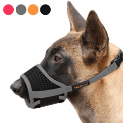 🐶😷 HEELE Maulkorb Für Hunde, Verstellbare Schlaufe, Atmungsaktiv, Sicherer, Schneller Sitz Für Kleine, Mittelgroße Hunde, Verhindert Das Beißen, Kauen Und Bellen (S, Grau) S Grau