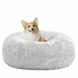 🐶🛏️ HMTOPE Orthopädisches Hundebett rund Hundekissen Hundesofa Katzenbett Donut Kuscheliges Hundekorb Waschbar
