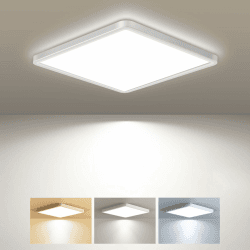 Zemty LED Deckenleuchte, Ultradünn Modern Weiß - 3 einstellbare Farbtemperaturen 🌟