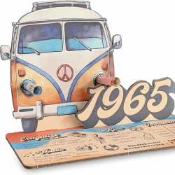 60. Geburtstag - Damals.. 1965 3D-Holzkarte 💌🎁📝🥳
