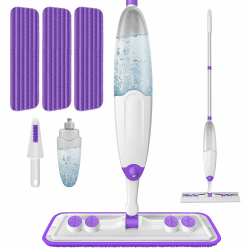 🧹🌟 Wischmopp mit Sprühfunktion - Bodenwischer mit 3 Waschbaren Mopp Pads 🌟🧹