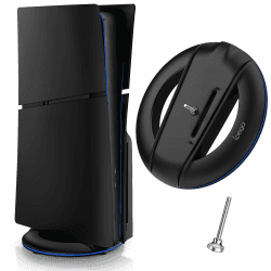 🎮 Auarte Vertikale Ständer für PS5 Slim Zubehör mit Anti-Rutsch Silikonmatte