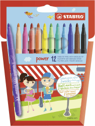 🌈 STABILO Filzstift Power 12er Pack - 12 verschiedene Farben 🌟