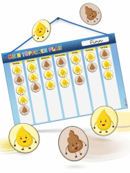 🚽🧒 LIKARTO® Töpfchen Training für Kinder magnetisch - Montessori Magnettafel inkl. 60 Magnete & Kordel - Komplett beschreib- und abwischbar 🧻🚼
