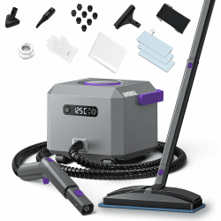 🌬️ GROBELL Dampfreiniger: 1.650 W, Aufheizzeit 60 s, für Zuhause und mehr! Grau