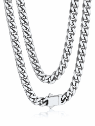 Bandmax Panzerkette Herren 5MM breit Edelstahl Kette 🎵 Gold/Schwarz Hip Hop Kette 🎁