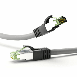 Goobay 55135 RJ45 Patchkabel CAT 8.1 für PS5 & Xbox 🎮🕹️ - 0,5m Grau