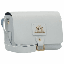 La Martina Flaminia Umhängetasche Leder 18 cm grey
