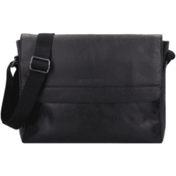 Bugatti Corso Kuriertasche, Leder, schwarz