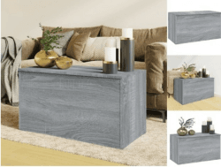 vidaXL Aufbewahrungstruhe Grau Sonoma 84x42x46 cm