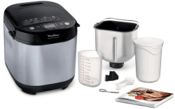 Moulinex Brot/Flower Delight Brotbackautomat mit Funktion Joghurt Metall/schwarz 1 kg 720 W