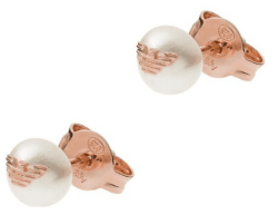 Emporio Armani Damen Ohrstecker Süßwasserzuchtperlen grau, EG3491221