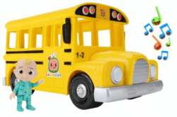 CoComelon CMW0137 Mitsing-Bus mit Musik und JJ Spielfigur, offizielle deutsche Sprachversion, für Kinder ab 2 Jahren, Gelbe