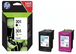 HP 301 Multipack Schwarz, mehrere Farben (N9J72AE)