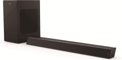 Philips TAB7305/10 Soundbar Bluetooth mit Subwoofer kabellos 2.1 Kanäle, 300 W Ausgangsleistung, Dolby Audio, HDMI ARC, Markantes Design Inklusive Wandhalterung - 2020/2021 Modell