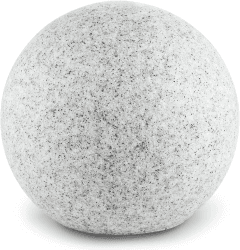 Lightcraft - Shinestone L , Gartenleuchte , Außenleuchte , Kugelleuchte aussen , für Garten und Außenanlagen , 40 cm Durchmesser , Naturstein-Optik , robuster Kunststoff , 40 Watt max. , granit