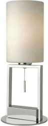 Sompex Tischleuchte Fine Metall chrome mit Glas 40 cm