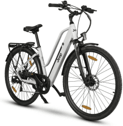 Jeep Trekking E-Bike TLR 7011, 28', Shimano Tourney 7-Gang Kettenschaltung, White, E-Bike Rahmengröße:Größe L (44cm)