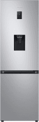 Samsung RL34T653DSA/EG Kühl-/Gefrierkombination, 185 cm, 341 ℓ, No Frost+, Space Max Technologie, Wasserspender, Edelstahl Look [Energieklasse D]