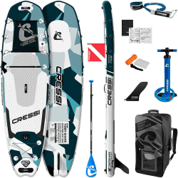 Cressi Unisex-Adult Tiger Shark Multitask Isup Set Camo 10'2'' Aufblasbares SUP