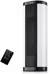 Midea Heizlüfter Energiesparend Leise mit Fernbedienung, 2000 Watt Keramik Heizlüfter mit Thermostat, 2 Heizstufen, 24H Timer, ECO-Modus, GS zertifiziert